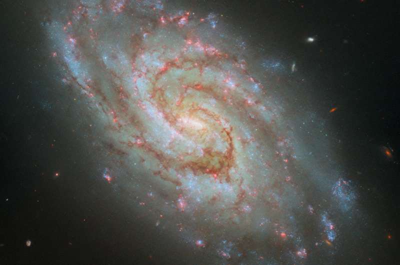 Hubble Space Telescope captures stellar nurseries in a majestic spiral