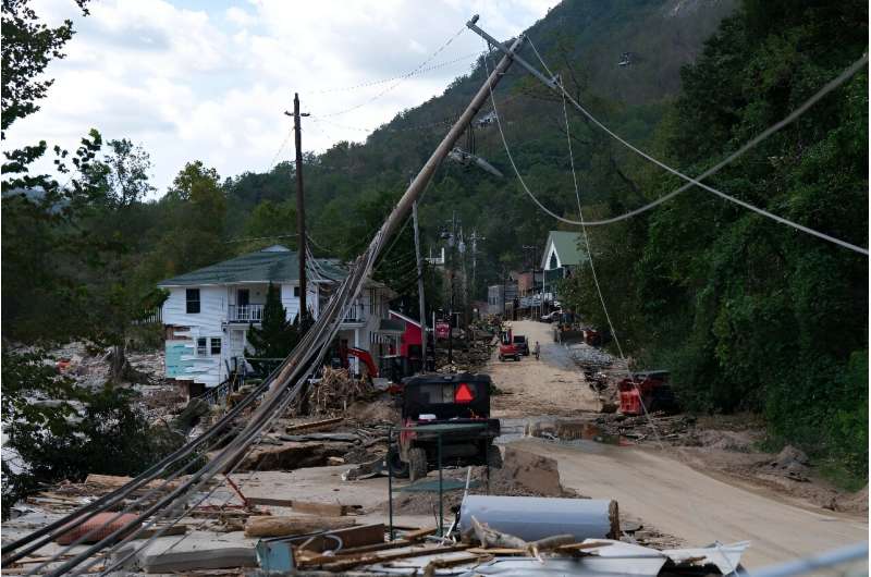 Parts of Chimney Rock in North Carolina were destroyed by raging floodwaters from deadly Hurricane Helene, a storm which has devastated several parts of the US Southeast